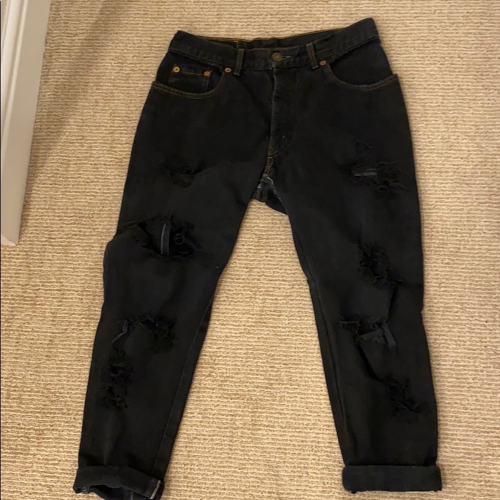 Levi Strauss vintage ripped boyfriend jeans